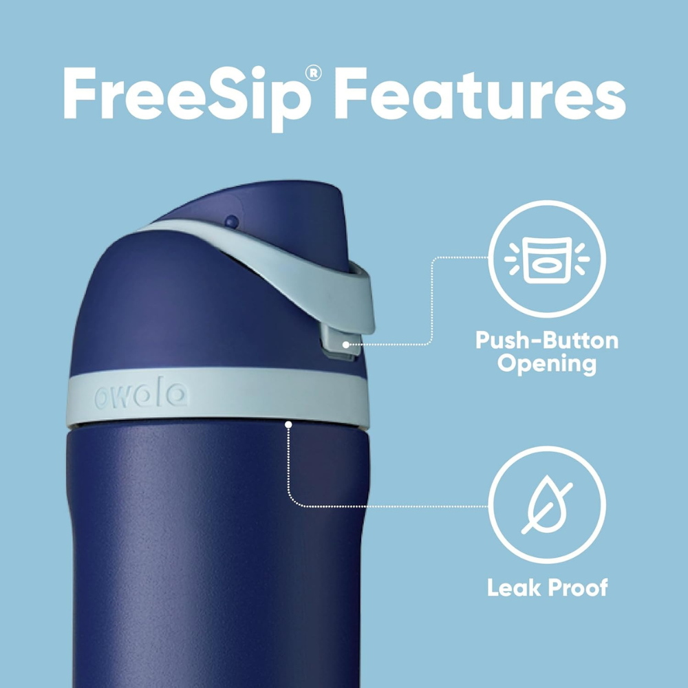 Owala 24 oz 710 ml Harry Potter FreeSip Insulated Stainless Steel Water Bottle, Ravenclaw Blue