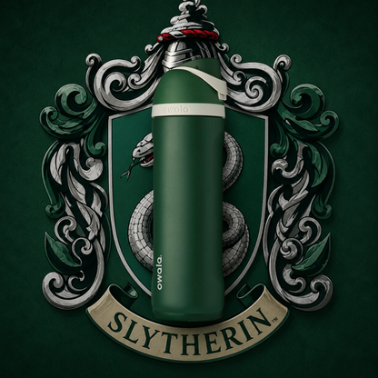 Owala 24 oz 710 ml Harry Potter FreeSip Insulated Stainless Steel Water Bottle, Slytherin Green.