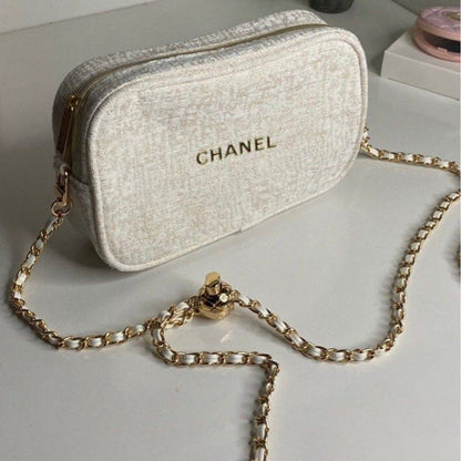 Chanel Beauty Cosmetic Bag Transformed Luxury Canvas Crossbody Bag