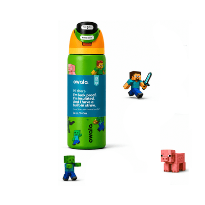 32 OZ. 945 ML Owala Minecraft FreeSip Insulated Stainless Steel - BusDeals