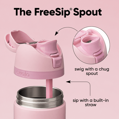 32 OZ. 945 ML Owala Stainless Steel Water Bottle, Rose Quartz Pink - BusDeals