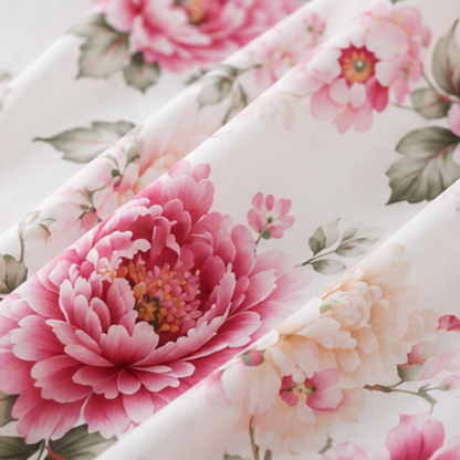 Queen size, 6-piece elegance vibrant floral print