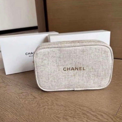 Chanel Beauty Holiday Cosmetic Bag Beige