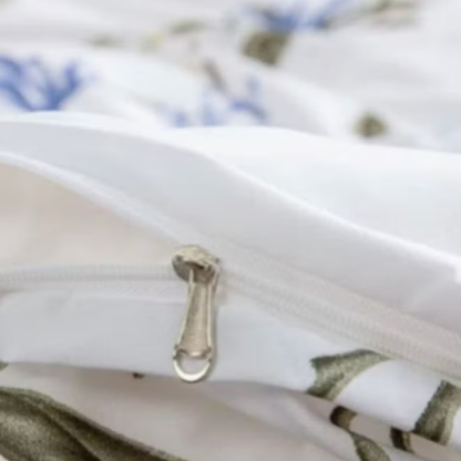 Queen size 6 pieces, Spring Flower Design Cobalt Color, duvet cover set.