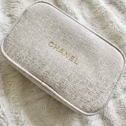 Chanel Beauty Holiday Cosmetic Bag Beige