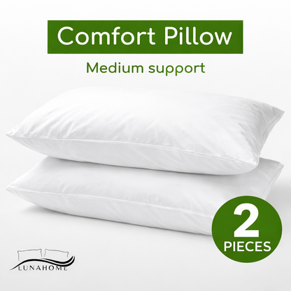 2 Pieces Set Soft Fine Medium Firm pillow.