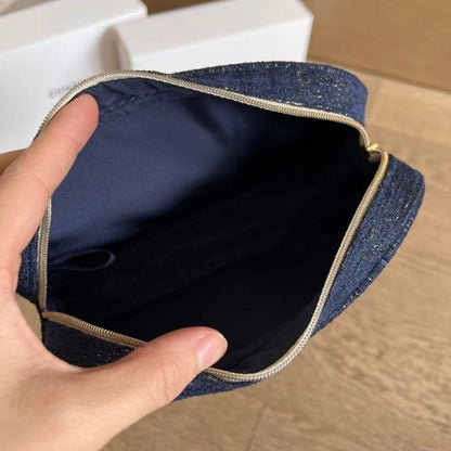 Chanel Beauty Transformed Cosmetic Navy Blue Luxury Canvas Crossbody Bag