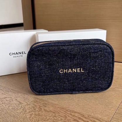 Chanel Beauty Holiday Cosmetic Bag Blue