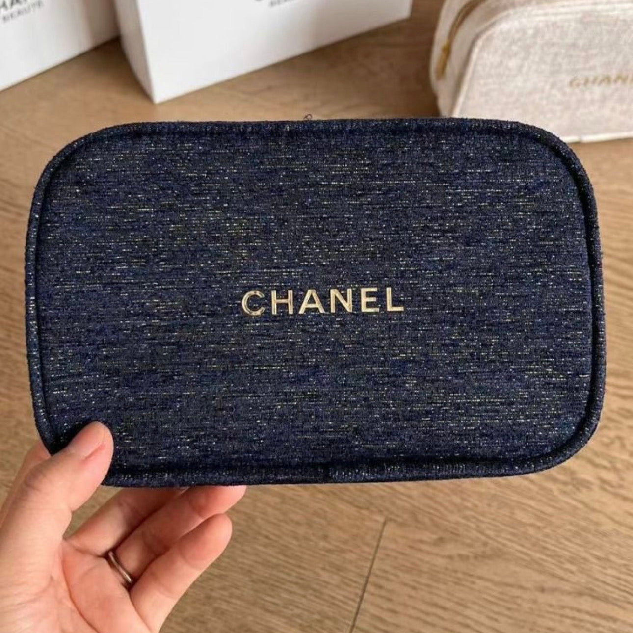 Chanel Beauty Holiday Cosmetic Bag Blue