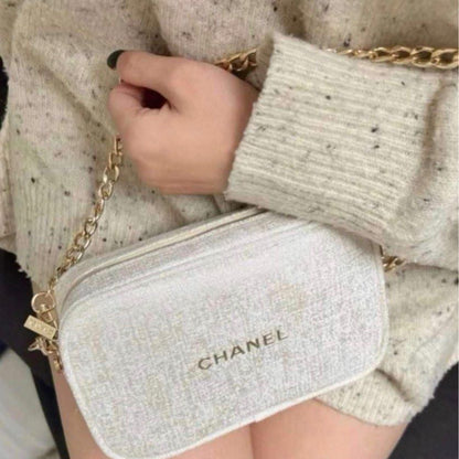 Chanel Beauty Cosmetic Bag Transformed Luxury Canvas Crossbody Bag