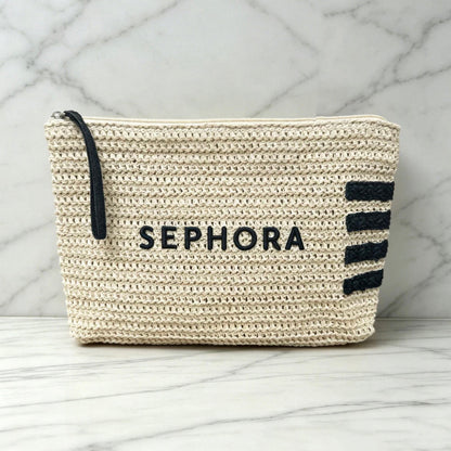Beauty Straw/Raffia Cosmetic Makeup Bag GWP Offer Gift