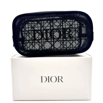 Dior Beauty Mesh Cosmetic Pouch Black