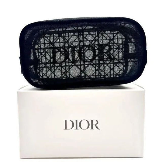 Beauty Mesh Cosmetic Pouch Black