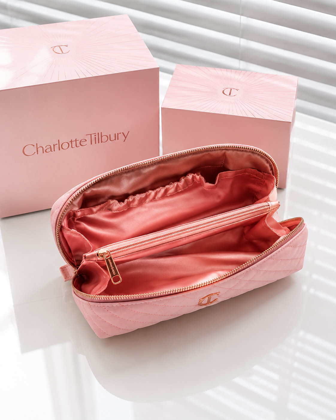 Velvet Small Organizer Bag Pink