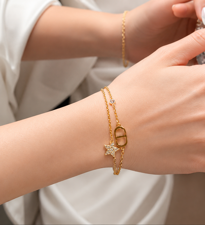 Dior Beauty CD logo Bracelet with Shopping Bag