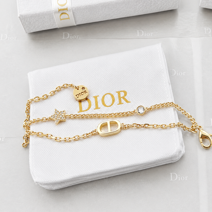 Dior Beauty CD logo Bracelet with Shopping Bag
