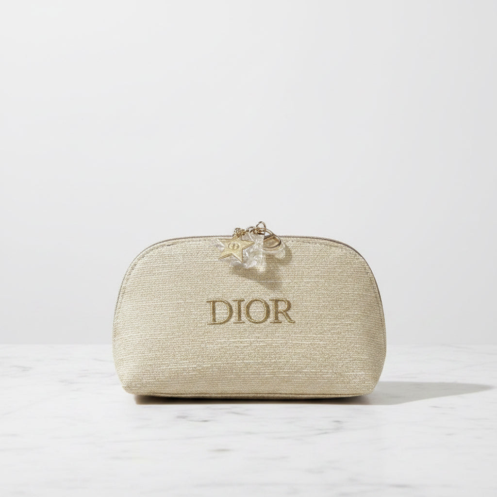 Dior Beauty Gold Pouch Holiday Clutch 18x16x5cm