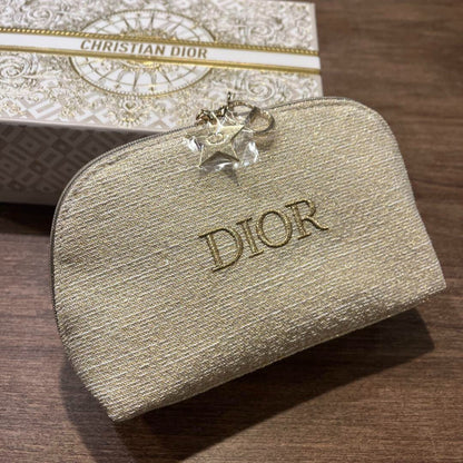Dior Beauty Gold Pouch Holiday Clutch 18x16x5cm