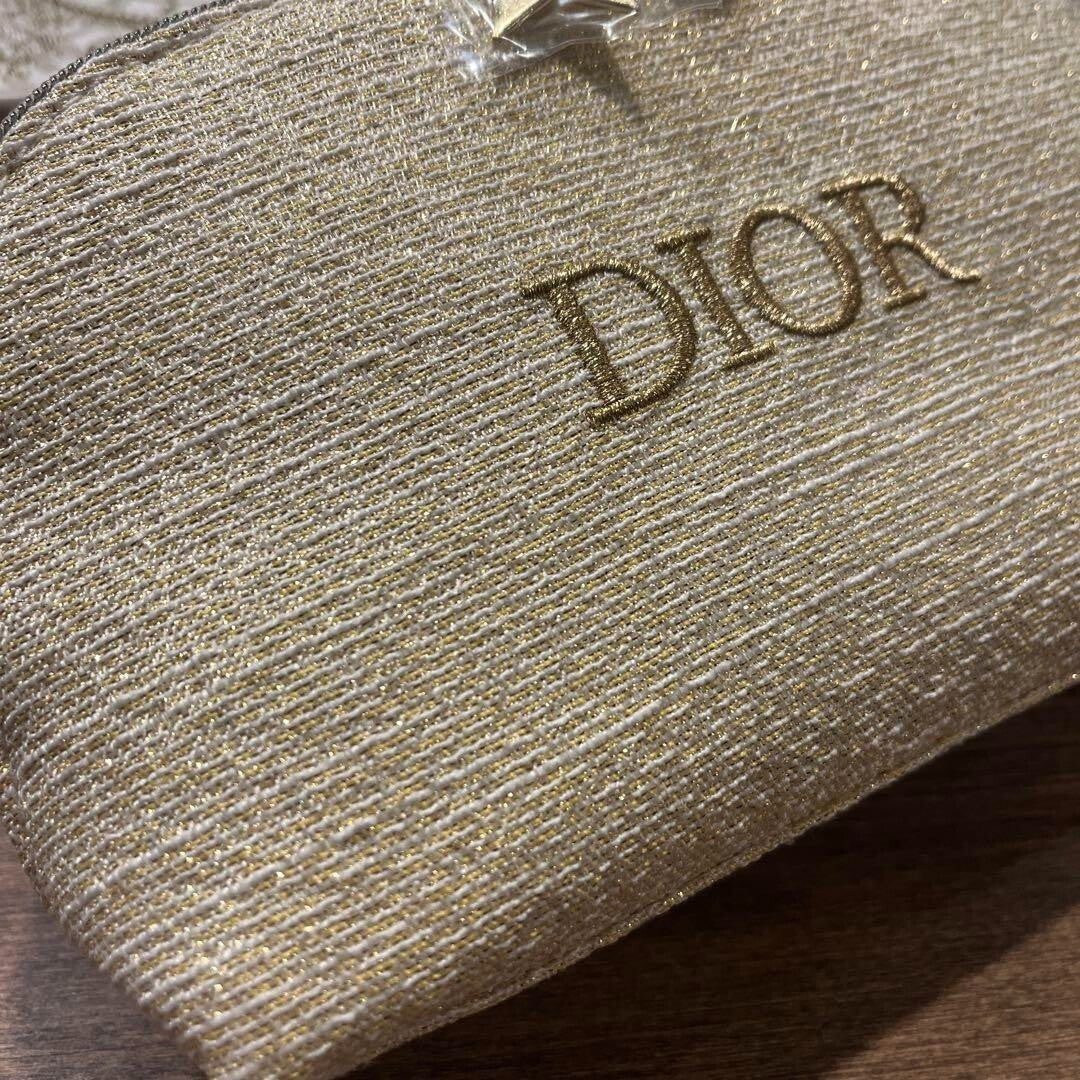 Dior Beauty Gold Pouch Holiday Clutch 18x16x5cm