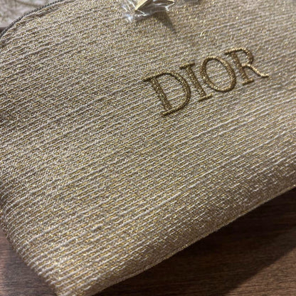 Dior Beauty Gold Pouch Holiday Clutch 18x16x5cm