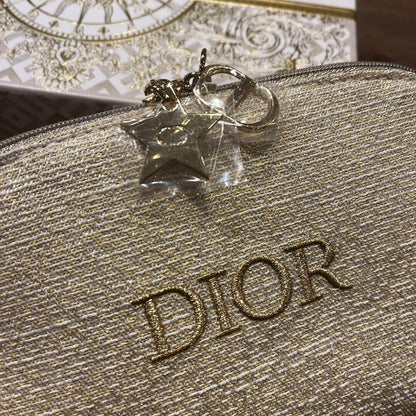 Dior Beauty Gold Pouch Holiday Clutch 18x16x5cm