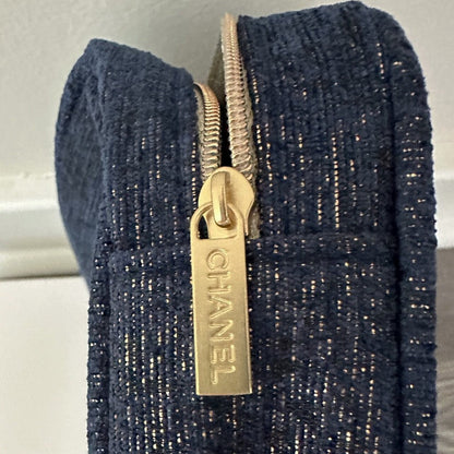 Chanel Beauty Holiday Cosmetic Bag Blue