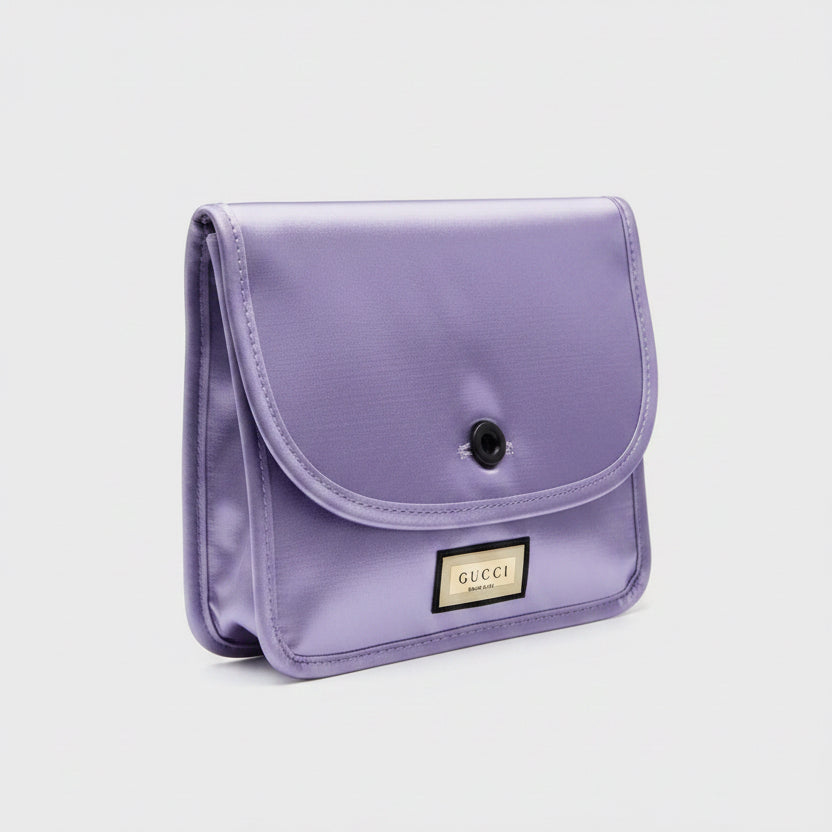 Beauty Counter Gift Lavender Satin Cosmetic Pouch