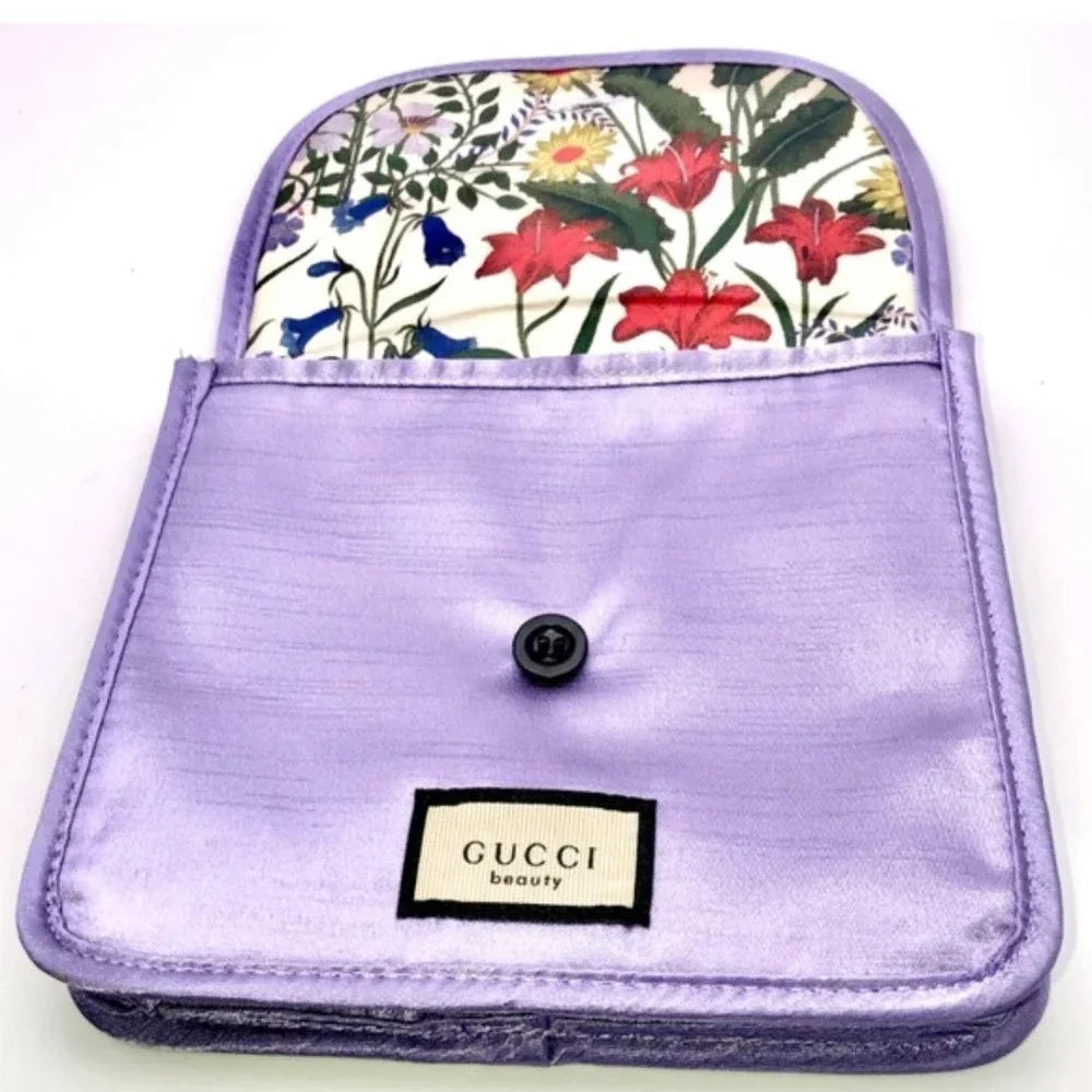 Beauty Counter Gift Lavender Satin Cosmetic Pouch