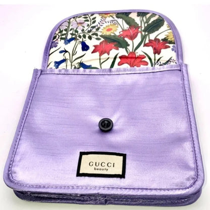 Beauty Counter Gift Lavender Satin Cosmetic Pouch