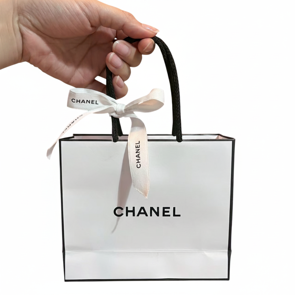 White Paper/Gift Bag - S Size 14*12cm with ribbon