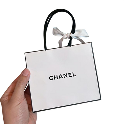 White Paper/Gift Bag - S Size 14*12cm with ribbon