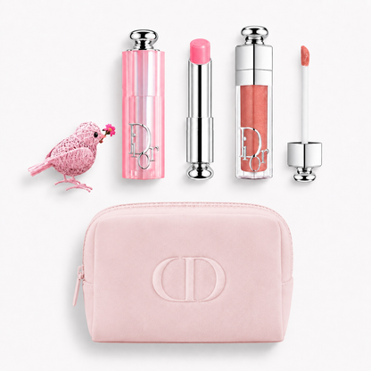 Dior Beauty Pink Pouch with lip balm (001 Pink) and Lip Maximizer 038, Shopping bag