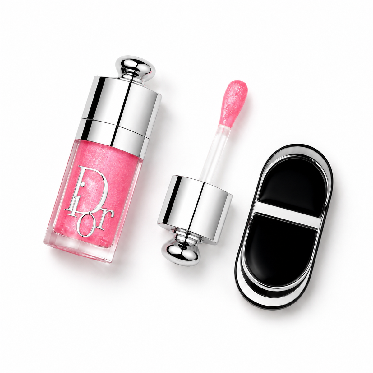 زيت العناية بالشفاه Addict Lip Glow Oil Fizzy Pink 072 مع مرآة جوال هدية