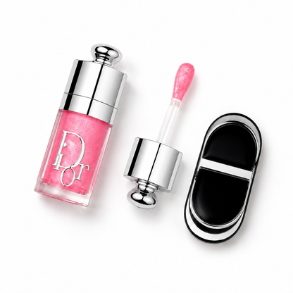 زيت العناية بالشفاه Addict Lip Glow Oil Fizzy Pink 072 مع مرآة جوال هدية