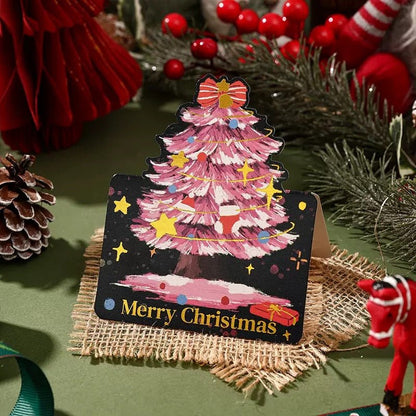 Christmas Tree Stamping 3D Greeting Card - BusDeals