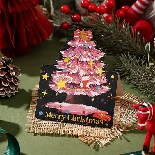 Christmas Tree Stamping 3D Greeting Card - BusDeals