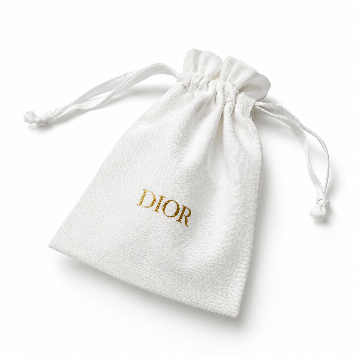 Dior Beauty 1 Piece Small Drawstring Cotton Dust Bag, Jewelry Cosmetic storage Pouch - BusDeals