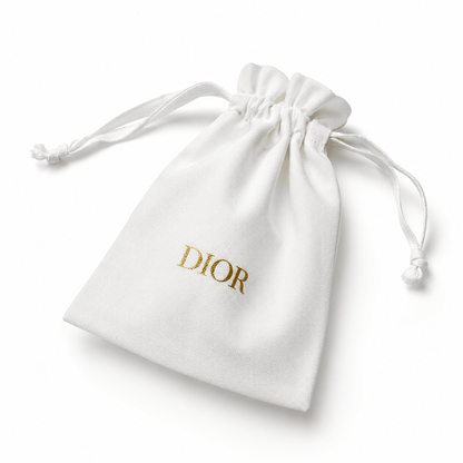 Dior Beauty 1 Piece Small Drawstring Cotton Dust Bag, Jewelry Cosmetic storage Pouch - BusDeals