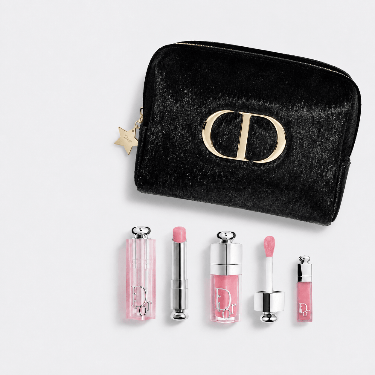 Dior Beauty Gift Set Small Velvet Cosmetic Bag with Duo 001 set - BusDeals