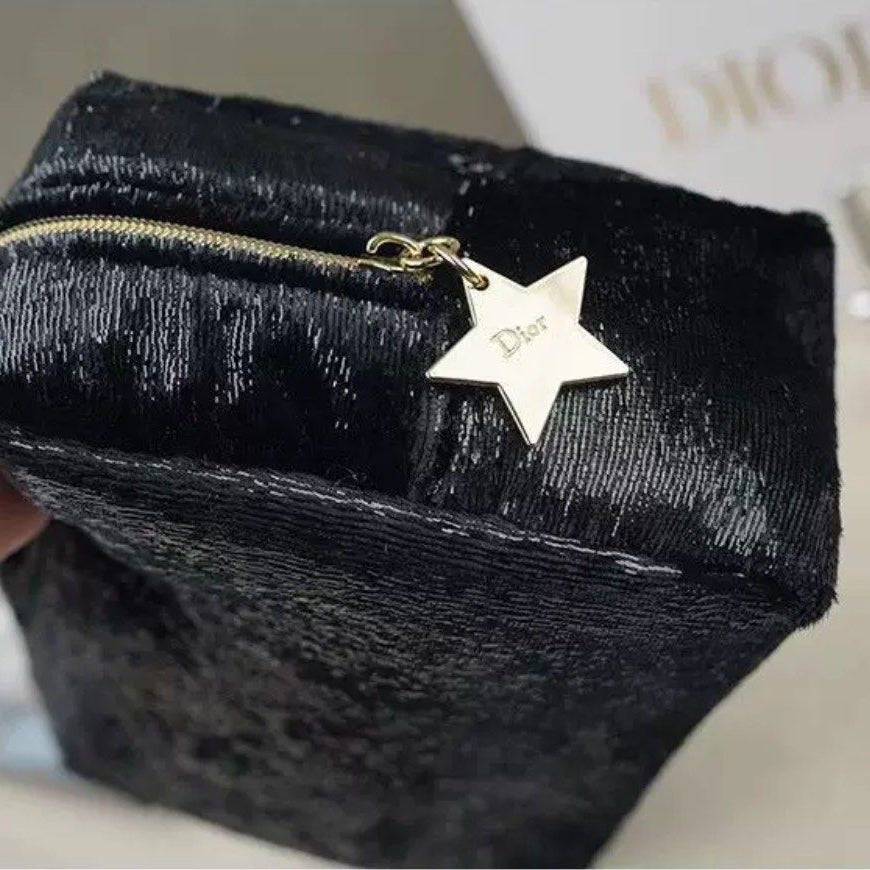 Dior Beauty Gift Set Small Velvet Cosmetic Bag with Duo 001 set - BusDeals