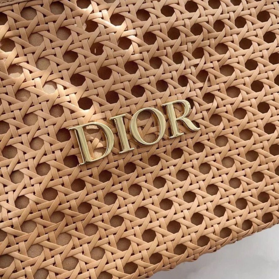 Dior Beauty Summer Counter Gift Rattan Cosmetic Clutch, Beige - BusDeals