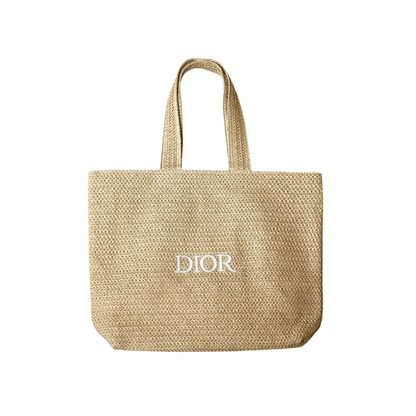 Dior Beauty Summer Gift Straw Raffia Tote Bag, Beige - BusDeals