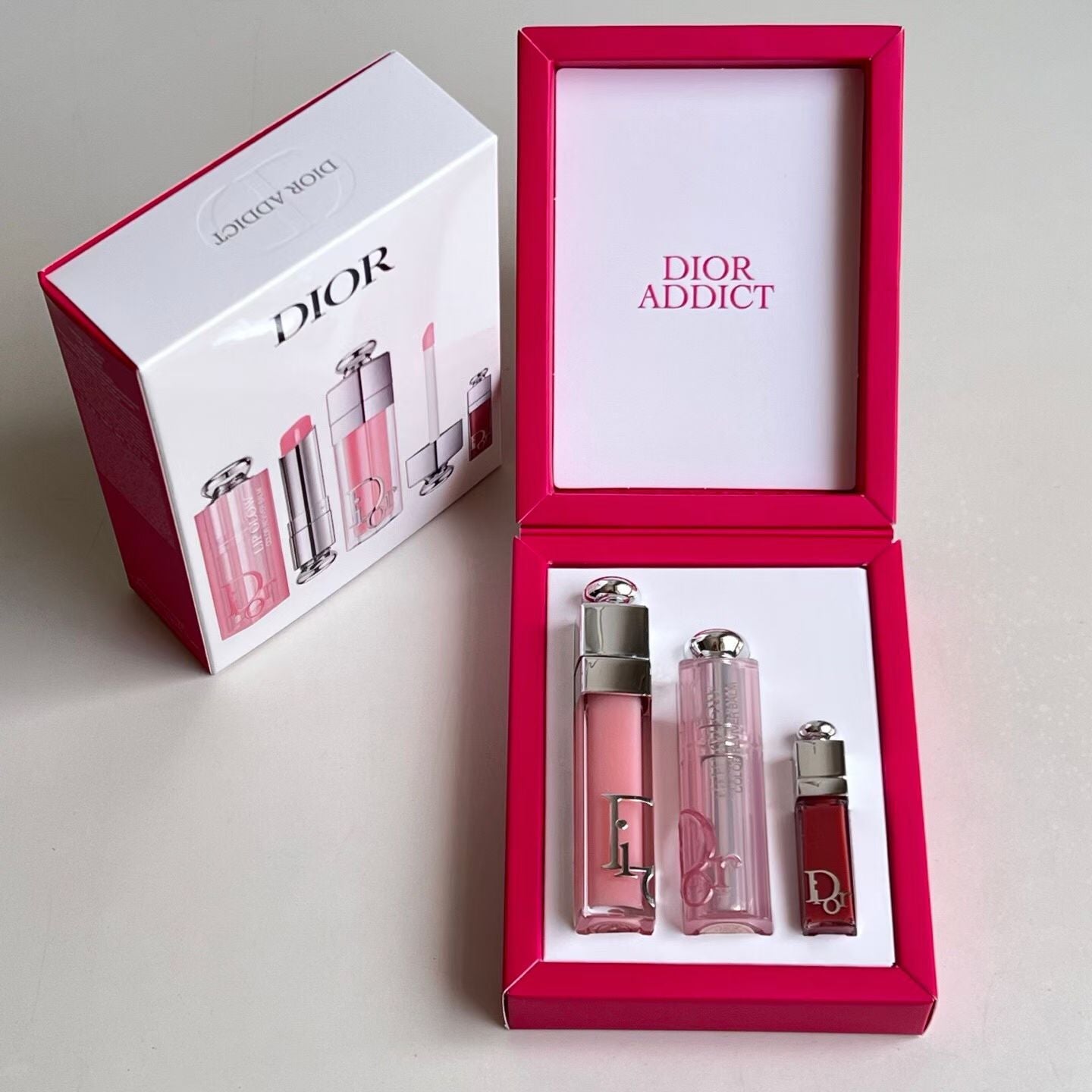 Dior Gift Lip Care Set Gift box- 3 Pieces (001 Pink)
