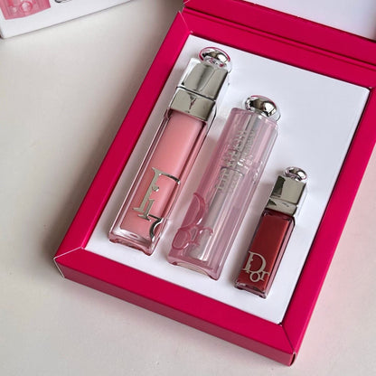 Dior Gift Lip Care Set Gift box- 3 Pieces (001 Pink)