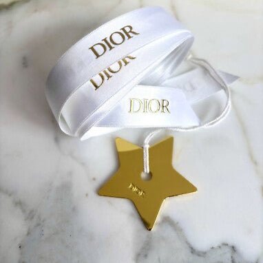 Dior Logo Satin Ribbon 1,5 Meters and Gold Star - BusDeals