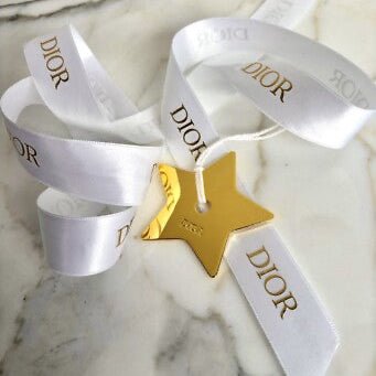 Dior Logo Satin Ribbon 1,5 Meters and Gold Star - BusDeals