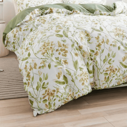 King size 6 piece bedding set brown floral print super soft quality. - BusDeals