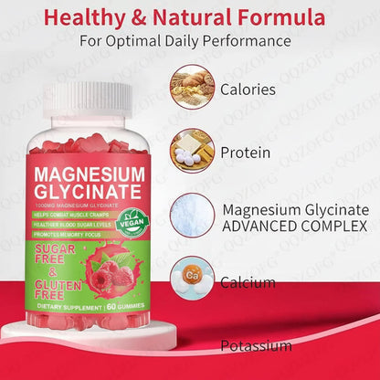 Magnesium Glycinate Gummies Raspberry Flavor - BusDeals