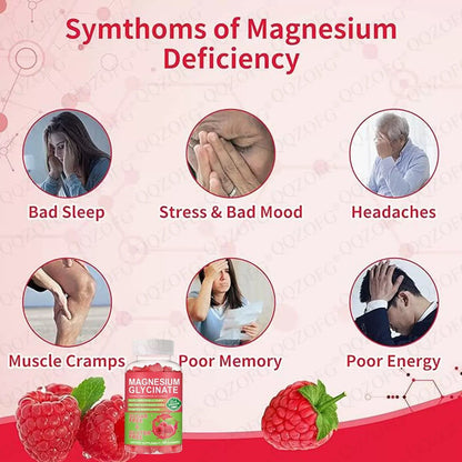 Magnesium Glycinate Gummies Raspberry Flavor - BusDeals