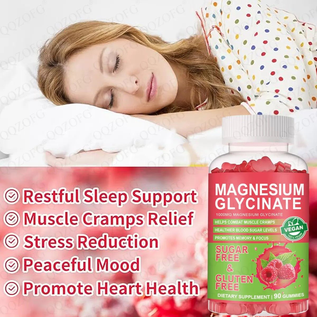 Magnesium Glycinate Gummies Raspberry Flavor - BusDeals